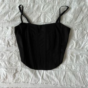 Windsor black corset tank top